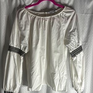 White Blouse with Accents